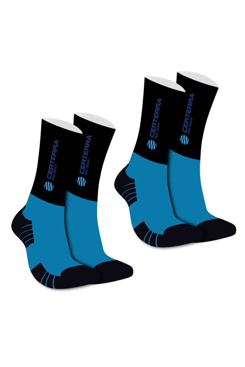 2-Pair Bundle – Athletic High Performance Sports Crew Socks