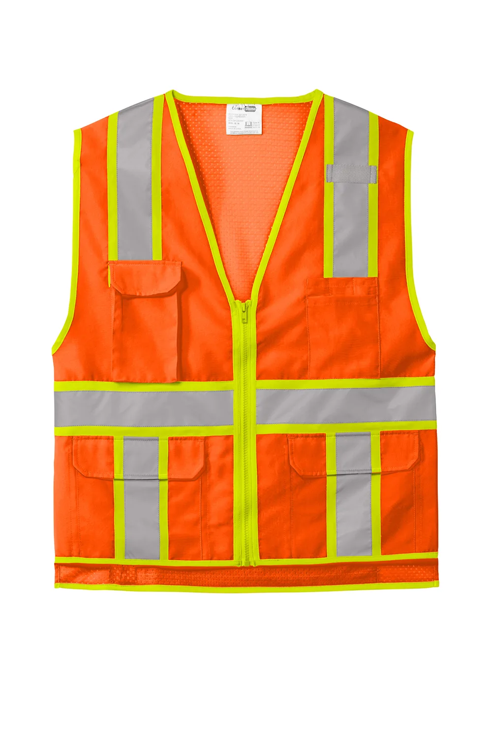 ANSI 107 Class 2 Surveyor Zippered Two-Tone Vest - Image 3