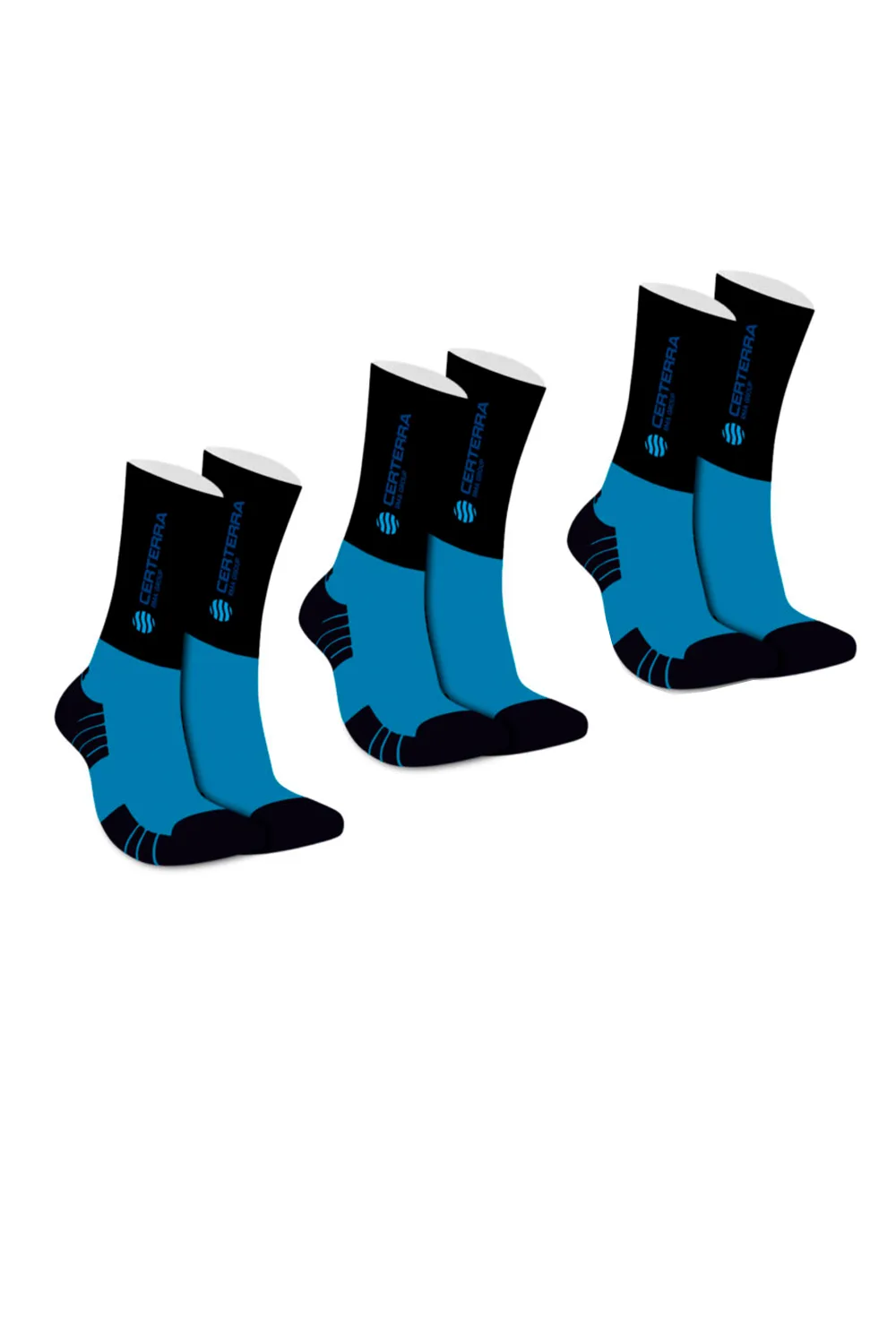3-Pair Bundle – Athletic High Performance Sports Crew Socks
